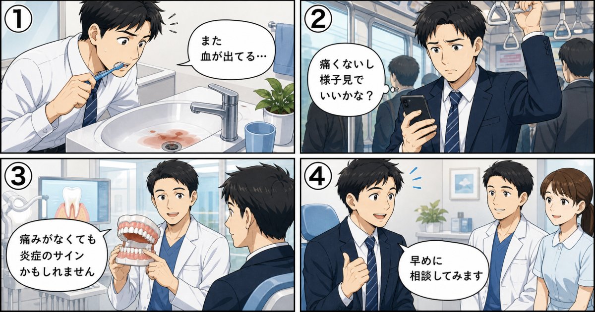 歯磨きの出血を放置するリスクとは？痛みを感じなくても受診すべき目安