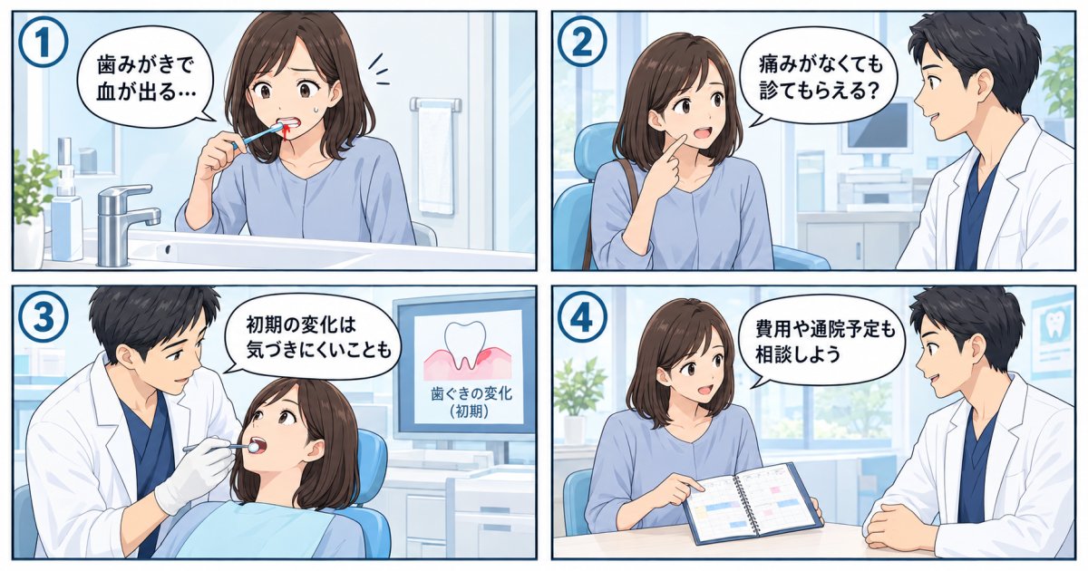 歯が痛くないのに歯医者へ？忙しい人が今行く理由と歯ぐきの出血