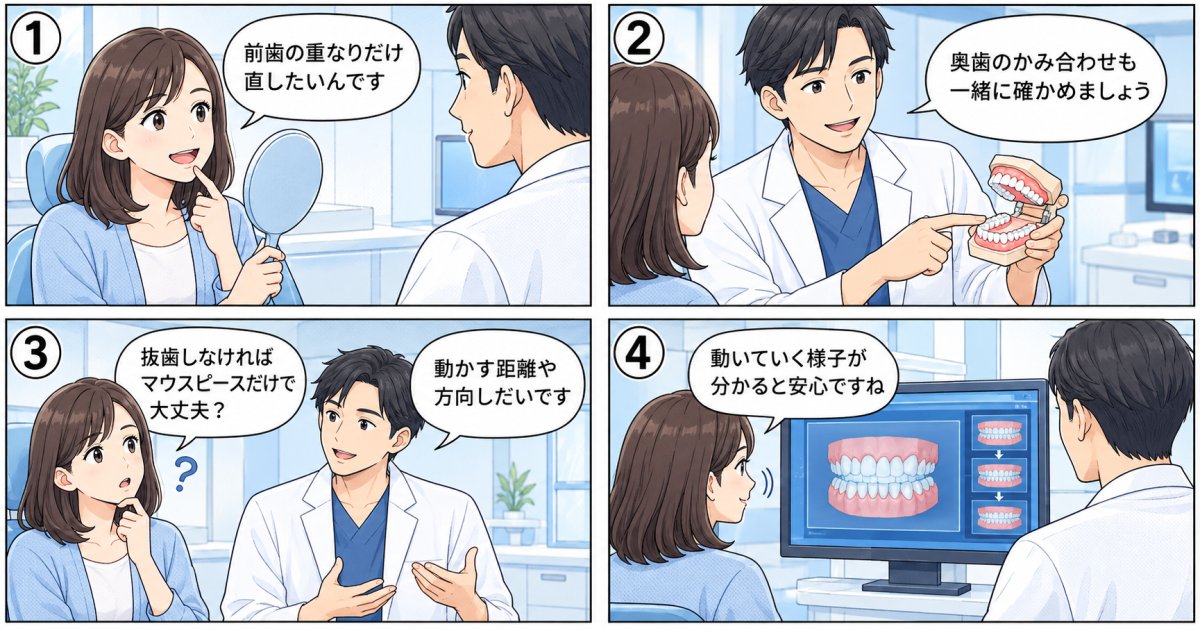 前歯の重なりやかみ合わせで選べる方法は変わる？